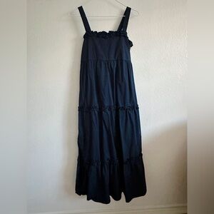 Madison Matthews navy blue maxi dress